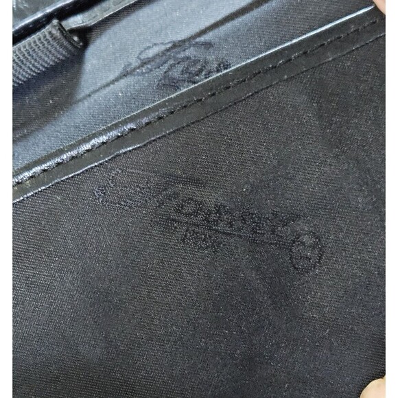 FOSSIL Tri Fold Wallet Black Leather Coin Pouch License Window Snap Closure - Picture 3 of 7